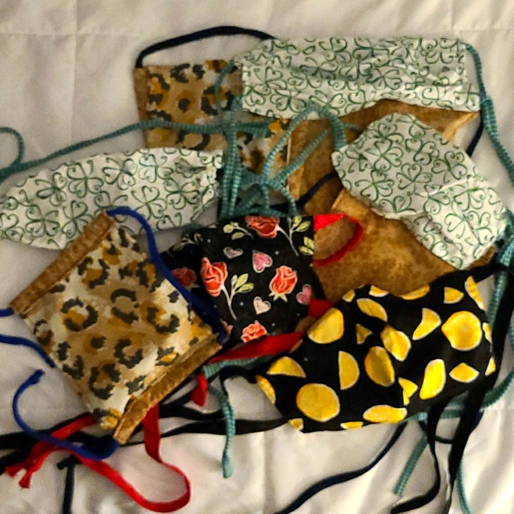 Lot of 9 never worn homemade face masks